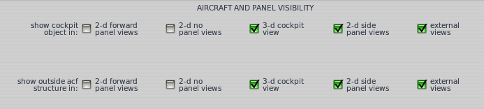 visibility options