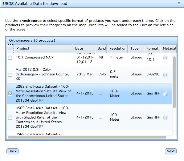 Selecting Available Data